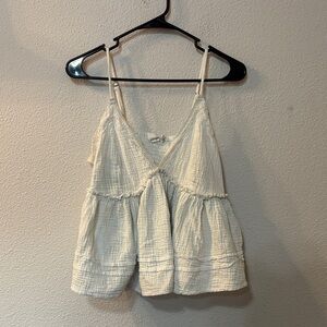 Midnight Sky White Sleeveless Women's Top